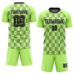 Custom Neon Green Black Soccer Jersey - Sublimation Uniform for Team Sports Custom Neon Green Black Third Sublimation Soccer - Image 2