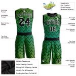 Neon Green Black White Sublimation Basketball Jersey Round Neck Custom Suit Custom Neon Green Black-White Round Neck Sublimation - Image 2