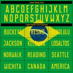 Brazilian Flag Soccer Jersey Custom Neon Green and Gold-Royal Sublimation Design Custom Neon Green Gold-Royal Sublimation - Image 4