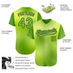 Custom Neon Green Black 3D Pattern Baseball Jersey - Authentic Design Sports Apparel Custom Neon Green Neon Green-Black 3D - Image 3