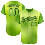 Custom Neon Green Black 3D Pattern Baseball Jersey - Authentic Design Sports Apparel Custom Neon Green Neon Green-Black 3D