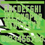 Custom Neon Green Black-Gray 3D Pattern Varsity Letterman Full-Snap Bomber Jacket Custom Neon Green Neon Green Black-Gray - Image 5