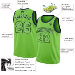 Custom Neon Green Navy Basketball Jersey - Authentic Jersey for Sports Enthusiasts Custom Neon Green Neon Green-Navy Authentic - Image 2