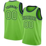 Custom Neon Green Navy Basketball Jersey - Authentic Jersey for Sports Enthusiasts Custom Neon Green Neon Green-Navy Authentic