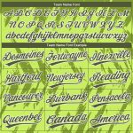 Neon Green Olive-White 3D Pattern Baseball Jersey - Custom Authentic Design Custom Neon Green Olive-White 3D Pattern Design - Image 4