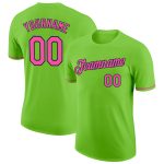 Neon Green and Pink-Navy Performance T-Shirt - Custom Sports Tee for Active Lifestyle Custom Neon Green Pink-Navy Performance