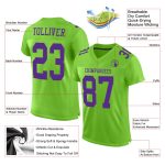 Custom Neon Green Purple Football Jersey - Authentic Mesh Design Custom Neon Green Purple Mesh Authentic Football Jersey - Image 2