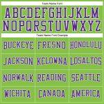 Neon Green Purple-White Long Sleeve Performance Shirt - Custom Design T-Shirt Custom Neon Green Purple-White Long Sleeve - Image 4