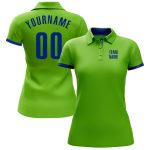 Neon Green Custom Golf Polo Shirt for Royal Performance - Stylish Activewear Custom Neon Green Royal Performance Golf Polo - Image 2