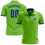 Neon Green Custom Golf Polo Shirt for Royal Performance - Stylish Activewear Custom Neon Green Royal Performance Golf Polo