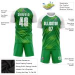 Custom Neon Green Soccer Jersey with White & Kelly Green Details - Sublimation Uniform Custom Neon Green White-Kelly Green - Image 3