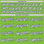 Neon Green White Navy Fade Fashion Baseball Jersey - Custom Authentic Design Custom Neon Green White-Navy Authentic Fade - Image 4