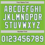 Neon Green White-Royal Authentic Fade Baseball Jersey - Custom Fashion Jersey Custom Neon Green White-Royal Authentic Fade - Image 3