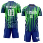 Neon Green White-Royal Custom Sublimation Soccer Jersey Uniform Style 8211 Custom Neon Green White-Royal Sublimation Soccer - Image 2