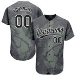 Custom Olive Black-White 3D Pattern Baseball Jersey - Authentic Salute To Service Design Custom Olive Black-White 3D Pattern