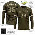 Custom Olive Camo-Black Performance T-Shirt for Salute to Service - Long Sleeve Custom Olive Camo-Black Long Sleeve Performance - Image 3