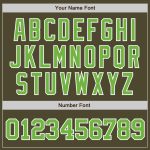 Olive Neon Green-White Custom Baseball Jersey - Authentic Salute To Service Custom Olive Neon Green-White Authentic Salute - Image 5