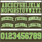 Authentic Salute To Service Basketball Shorts in Custom Olive Neon Green-White Custom Olive Neon Green-White Authentic Throwback - Image 3