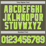 Custom Olive Neon Green White T-Shirt for Service Members - Performance Salute to Service Custom Olive Neon Green-White Performance - Image 4