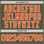 Custom Olive Orange-White T-Shirt for Service Members | Performance Salute to Service Custom Olive Orange-White Performance - Image 4