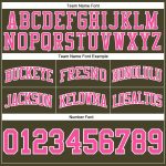 Custom Olive Pink-White Basketball Shorts - Authentic Throwback Salute To Service Custom Olive Pink-White Authentic Throwback - Image 3