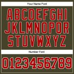 Custom Olive Red White Basketball Jersey - Authentic Throwback Salute to Service Custom Olive Red-White Authentic Throwback - Image 4