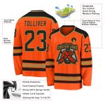 Custom Orange Black Gold Hockey Jersey | Personalized Sports Apparel Custom Orange Black-Old Gold Hockey Jersey - Image 3