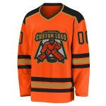 Custom Orange Black Gold Hockey Jersey | Personalized Sports Apparel Custom Orange Black-Old Gold Hockey Jersey - Image 2