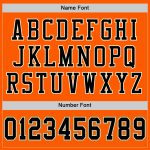 Custom Orange Black Gold Mesh Throwback Football Jersey Authentic Custom Orange Black-Old Gold Mesh Authentic Throwback Football - Image 4