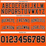 Custom Authentic Basketball Shorts - Orange Black White Throwback Style Custom Orange Black-White Authentic Throwback Basketball - Image 3