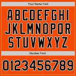 Custom Orange Black and White Unisex Softball Jersey - Two-Button Design Custom Orange Black-White Two-Button Unisex Softball - Image 5