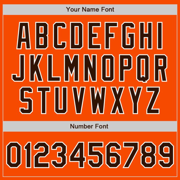 Custom Baseball Jersey - Orange and Brown-White Authentic Design Custom Orange Brown-White Authentic Baseball Jersey - Image 5