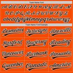 Custom Baseball Jersey - Orange and Brown-White Authentic Design Custom Orange Brown-White Authentic Baseball Jersey - Image 4