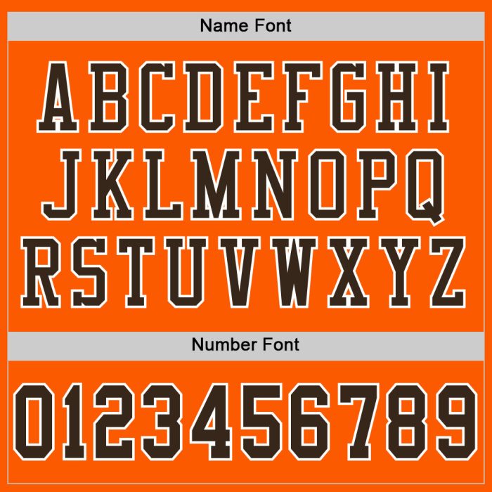 Custom Throwback Football Jersey - Orange Brown White Mesh Authentic Design Custom Orange Brown-White Mesh Authentic Throwback - Image 4