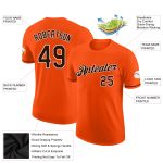 Custom Performance T-Shirt Orange Brown White, Style 7991 for Active Wear and Sports Custom Orange Brown-White Performance - Image 2