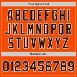 Unisex Softball Jersey - Custom Orange Brown-White Two-Button Design Custom Orange Brown-White Two-Button Unisex Softball - Image 5