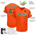 Custom Orange and Green White Authentic Baseball Jersey Style 3188 - Personalized Sports Apparel Custom Orange Green-White - Image 3