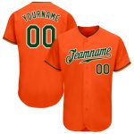Custom Orange and Green White Authentic Baseball Jersey Style 3188 - Personalized Sports Apparel Custom Orange Green-White