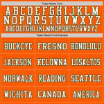 Custom Football Jersey - Authentic Orange Green White Mesh Design Custom Orange Green-White Mesh Authentic Football Jersey - Image 3