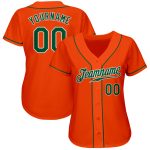 Custom Orange Kelly Green White Authentic Baseball Jersey 8335 - High Quality Sports Apparel Custom Orange Kelly Green-White - Image 2