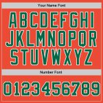 Custom Orange Kelly Green White Throwback Basketball Jersey Authentic Custom Orange Kelly Green-White Authentic Throwback - Image 3