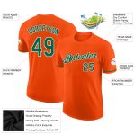 Custom Performance T-Shirt in Orange, Kelly Green & White - Style 6501 Custom Orange Kelly Green-White Performance T-Shirt - Image 2