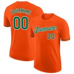 Custom Performance T-Shirt in Orange, Kelly Green & White - Style 6501 Custom Orange Kelly Green-White Performance T-Shirt
