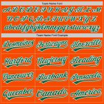 Custom Orange Kelly Green-White Unisex Softball Jersey - Two-Button Design Custom Orange Kelly Green-White Two-Button Unisex - Image 4