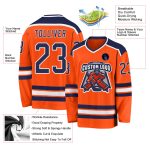 Custom Orange Navy White Hockey Jersey Personalized Team Apparel Custom Orange Navy-White Hockey Jersey - Image 3