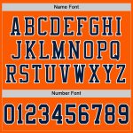 Orange Navy White Mesh Authentic Football Jersey - Customizable Team Apparel Custom Orange Navy-White Mesh Authentic Football - Image 4