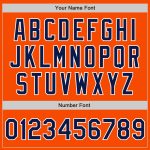 Custom Softball Jersey - Unisex Two-Button in Orange and Navy White Custom Orange Navy-White Two-Button Unisex Softball Jersey - Image 5