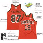 Custom Orange Olive-White Jersey - Authentic Throwback Basketball Jersey for Fans Custom Orange Olive-White Authentic Throwback - Image 2