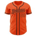 Custom Orange Black Baseball Jersey - Authentic Personalized Sports Apparel Custom Orange Orange-Black Authentic Baseball - Image 2