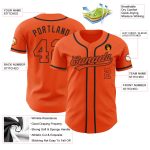 Custom Orange Black Baseball Jersey - Authentic Personalized Sports Apparel Custom Orange Orange-Black Authentic Baseball - Image 3